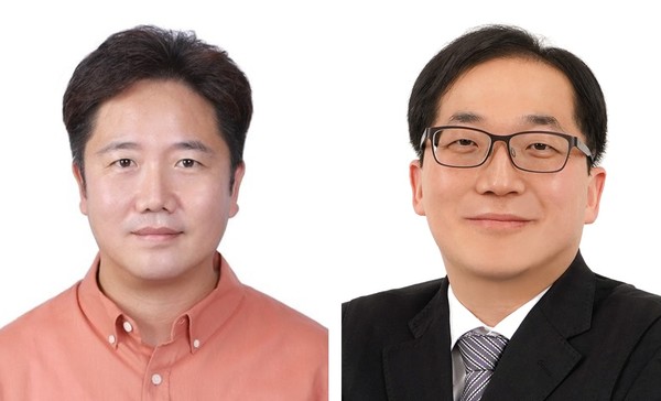 리튬이차전지의 열화 특성 분석 및 시뮬레이션 기술을 개발한 KERI 하윤철 박사(왼쪽) 및 DGIST 이용민 교수